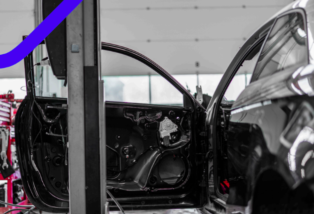 Car with door open