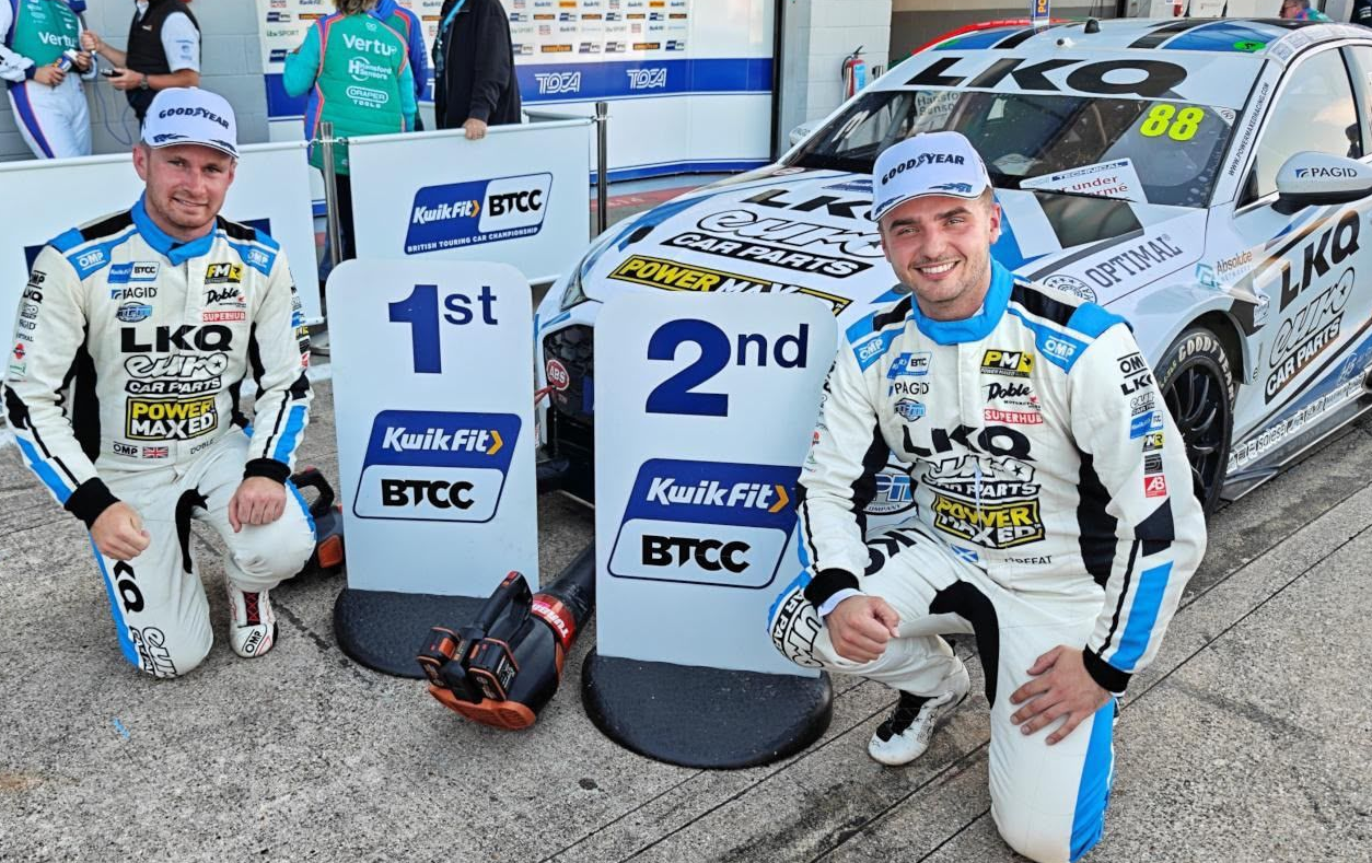 BTCC LKQ Euro Car Parts with Power Maxed Racing Drivers with their one-two finish